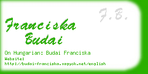 franciska budai business card